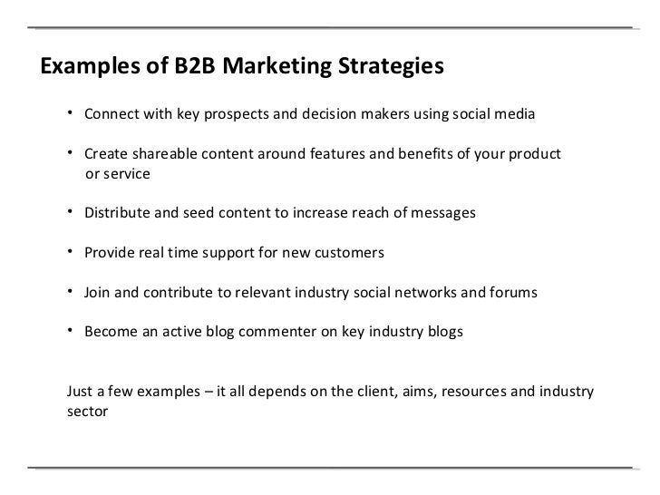 b2b vs b2c marketing using social media b2b marketing example