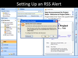 Setting Up an RSS Alert