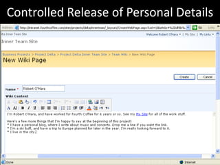 Controlled Release of Personal Details