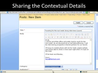 Sharing the Contextual Details