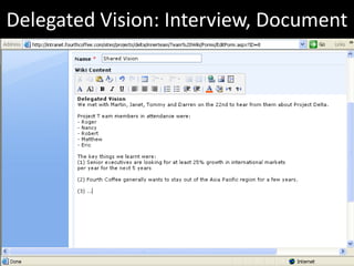 Delegated Vision: Interview, Document