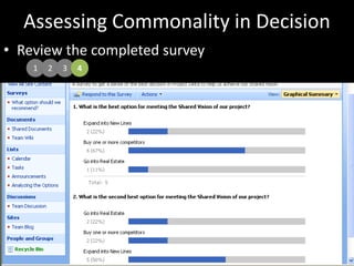 Assessing Commonality in DecisionReview the completed survey1234
