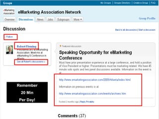 Remember 20 Min Per Day! 