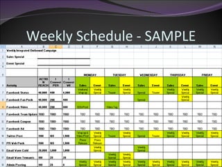 Weekly Schedule - SAMPLE 