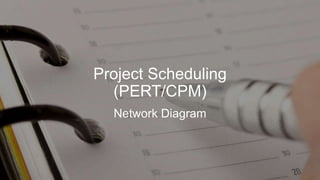 Project Scheduling
(PERT/CPM)
Network Diagram
 