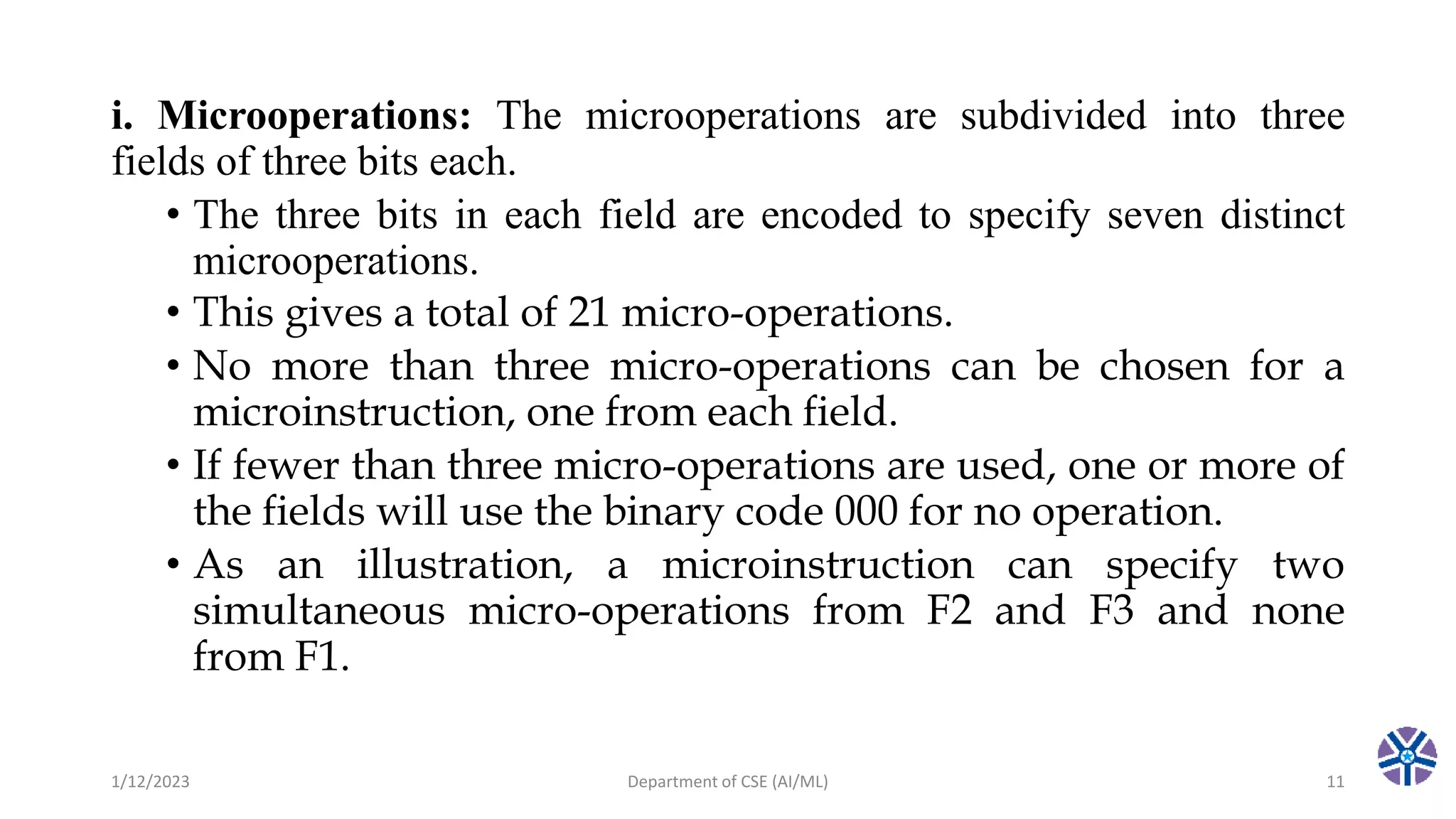 CS304PC:Computer Organization and Architecture session 9 microprogram ...