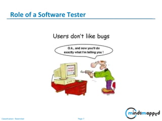 Page 7Classification: Restricted
Role of a Software Tester
 