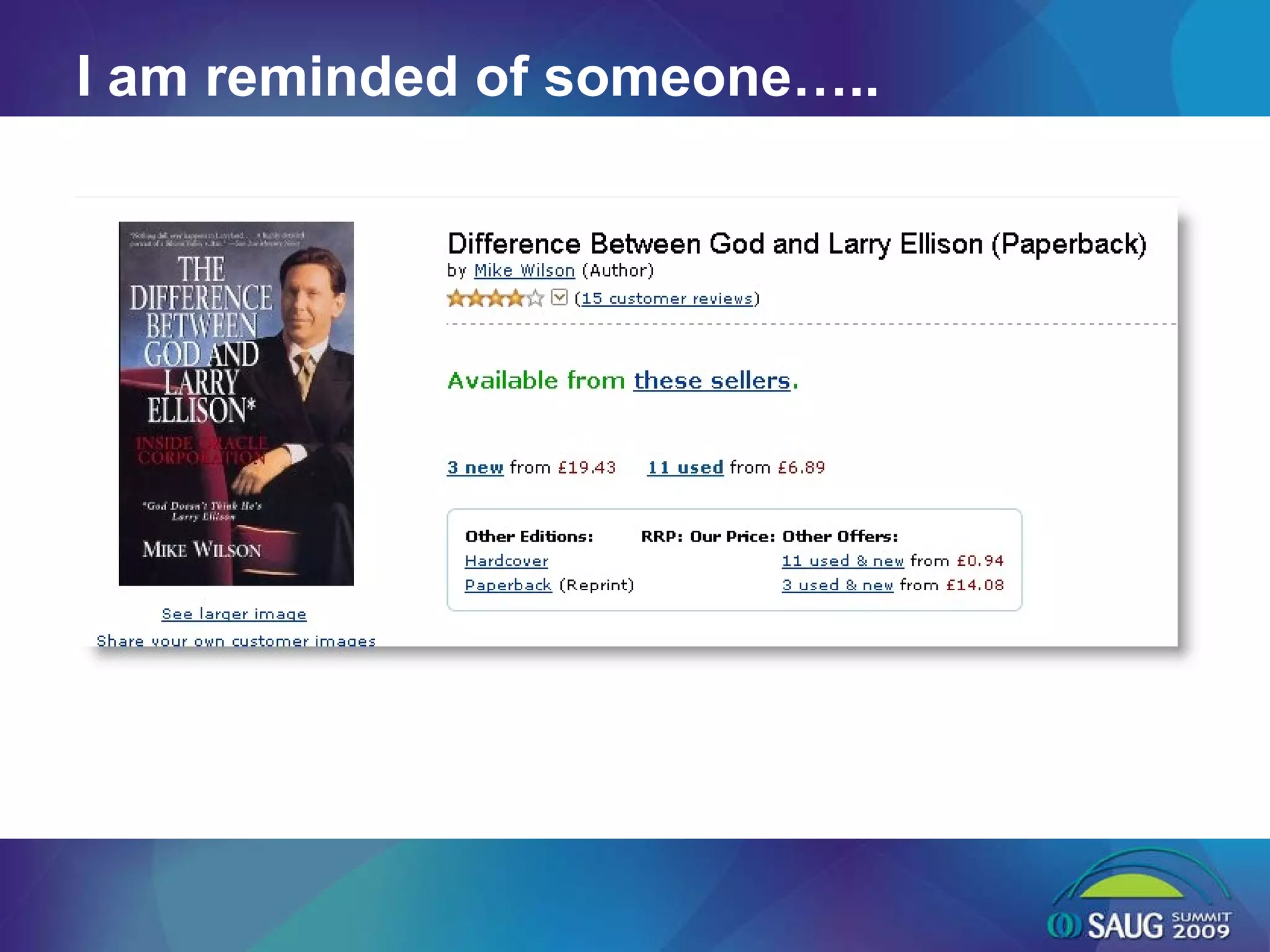 I am reminded of someone….. 