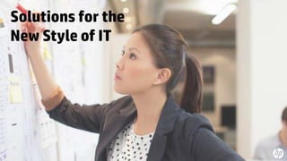 © Copyright 2013 Hewlett-Packard Development Company, L.P. The information contained herein is subject to change without notice.
31
Solutions for the
New Style of IT
 