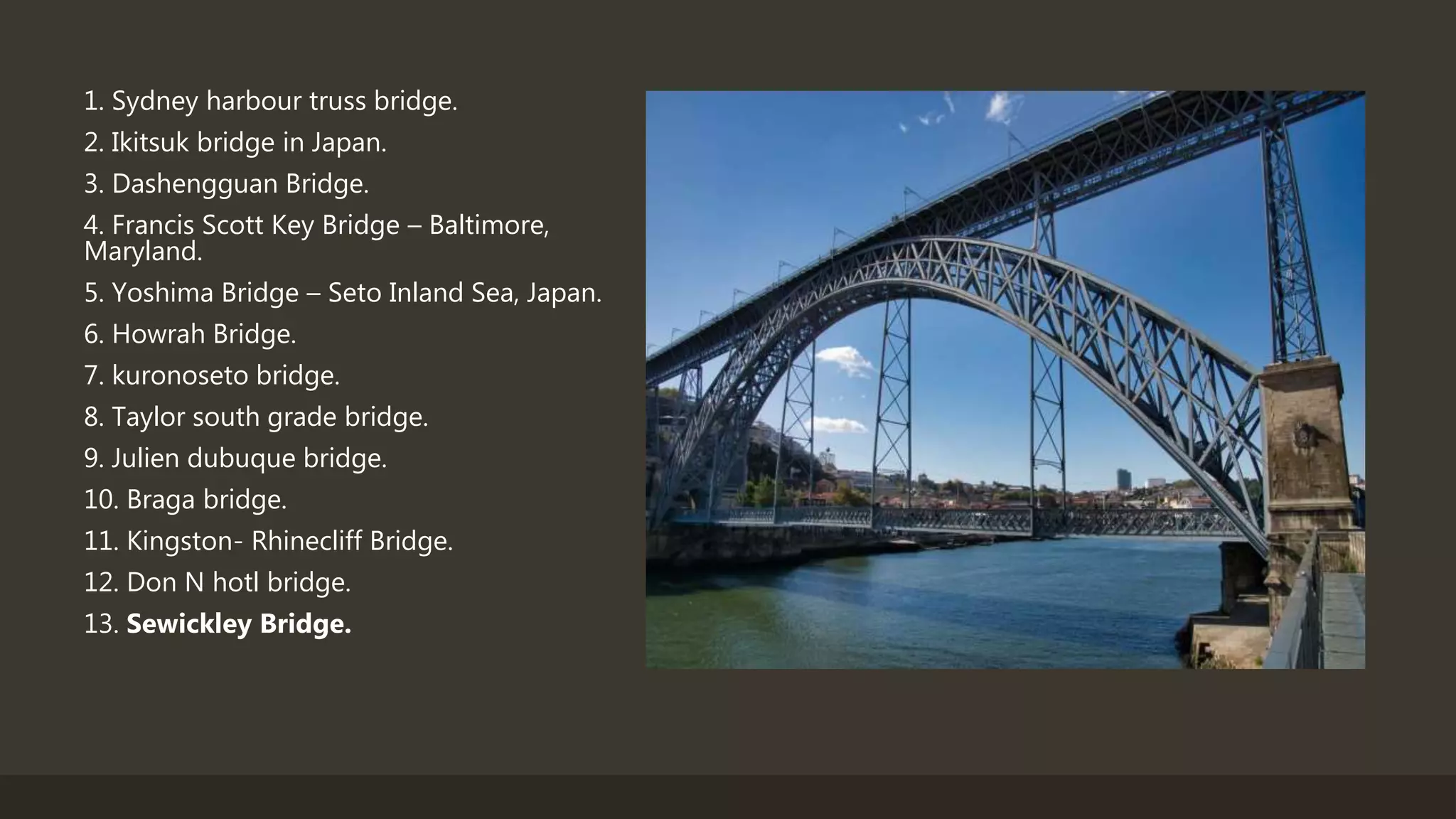 Truss bridges around the world | PPTX