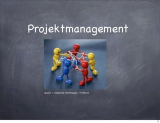 Projektmanagement

Quelle: © Stephanie Hofschlaeger / PIXELIO

11

 