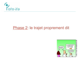 Phase 2: le trajet proprement dit
 