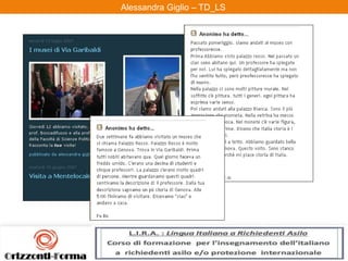 Alessandra Giglio – ITAL2 e TDAlessandra Giglio – TD_LS
 