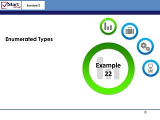 Session 5

                        http://www.bized.co.uk




Enumerated Types



                   Example
                      22




                                           8
                             Copyright 2006 – Biz/ed
 