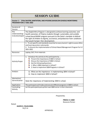 Session guide 2022 | DOCX