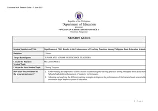 SESSION GUIDE KENNETH for documentation. | DOCX