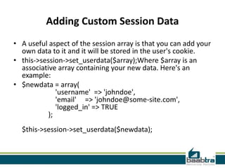 Session handling in codeigniter | PPTX