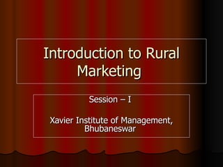 Session i   rural marketing