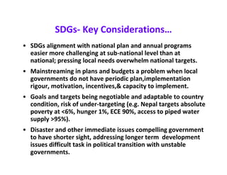 Implementation of SDGs in Nepal: Some Observations on Prioritization | PDF