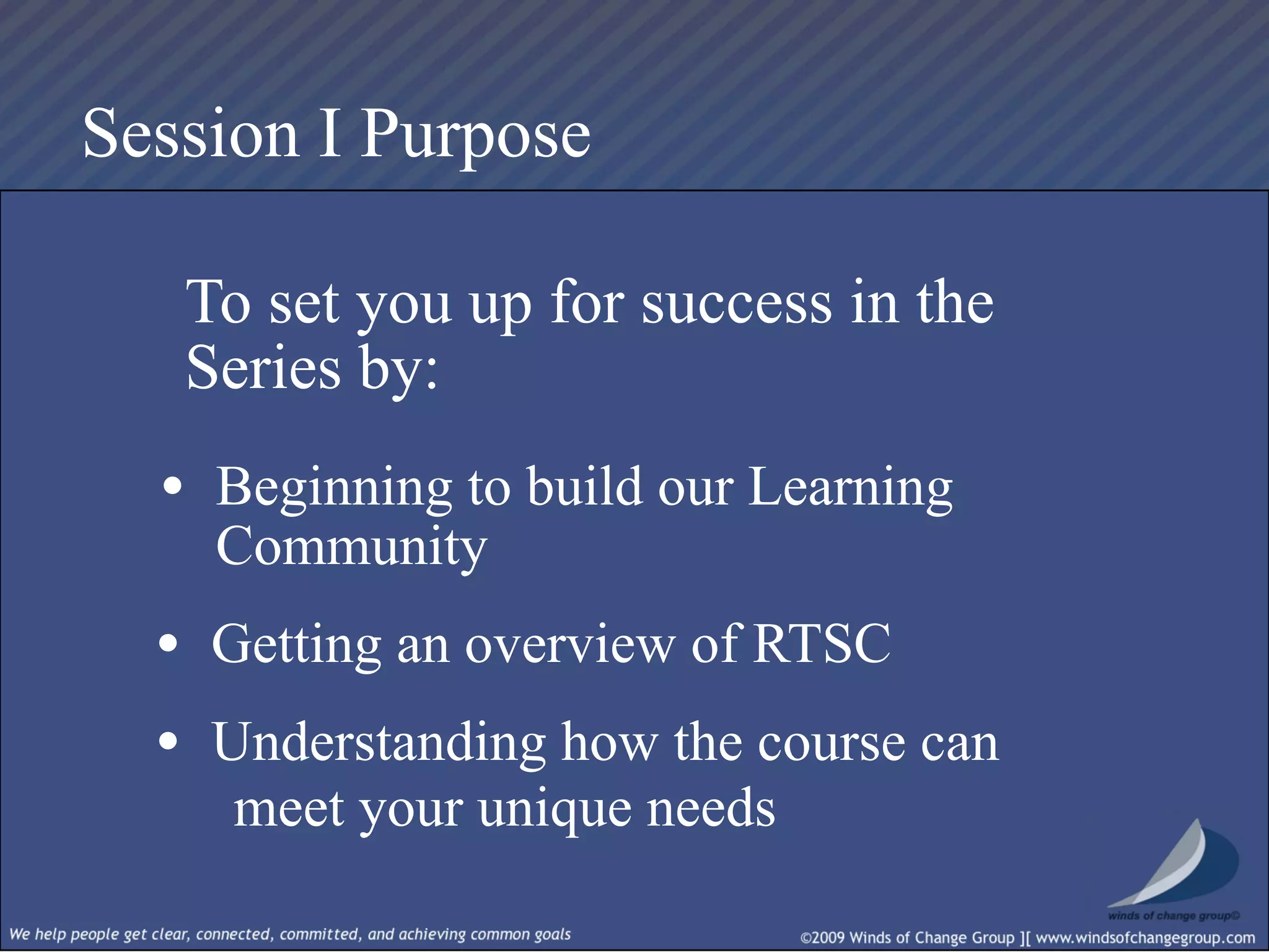 Real Time Strategic Change Session I