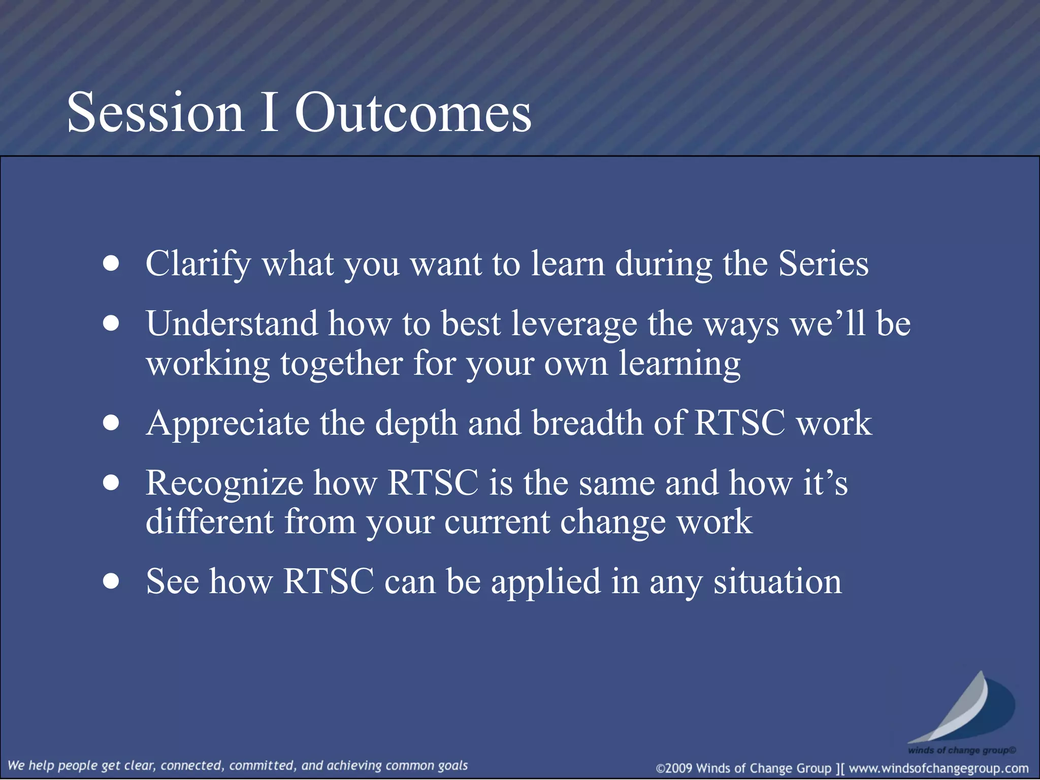 Real Time Strategic Change Session I