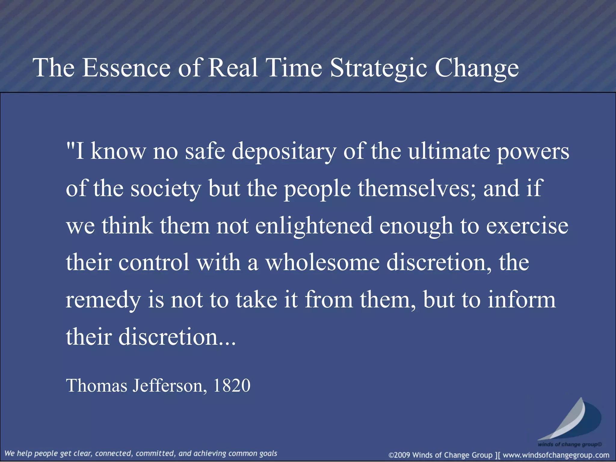Real Time Strategic Change Session I