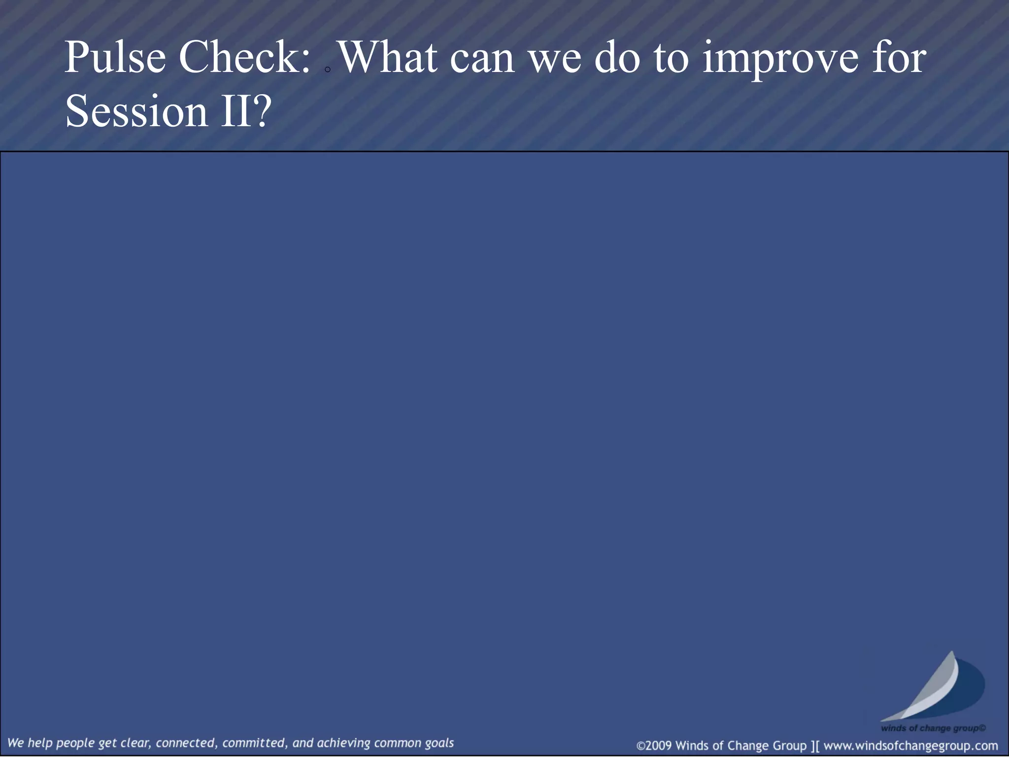 Real Time Strategic Change Session I