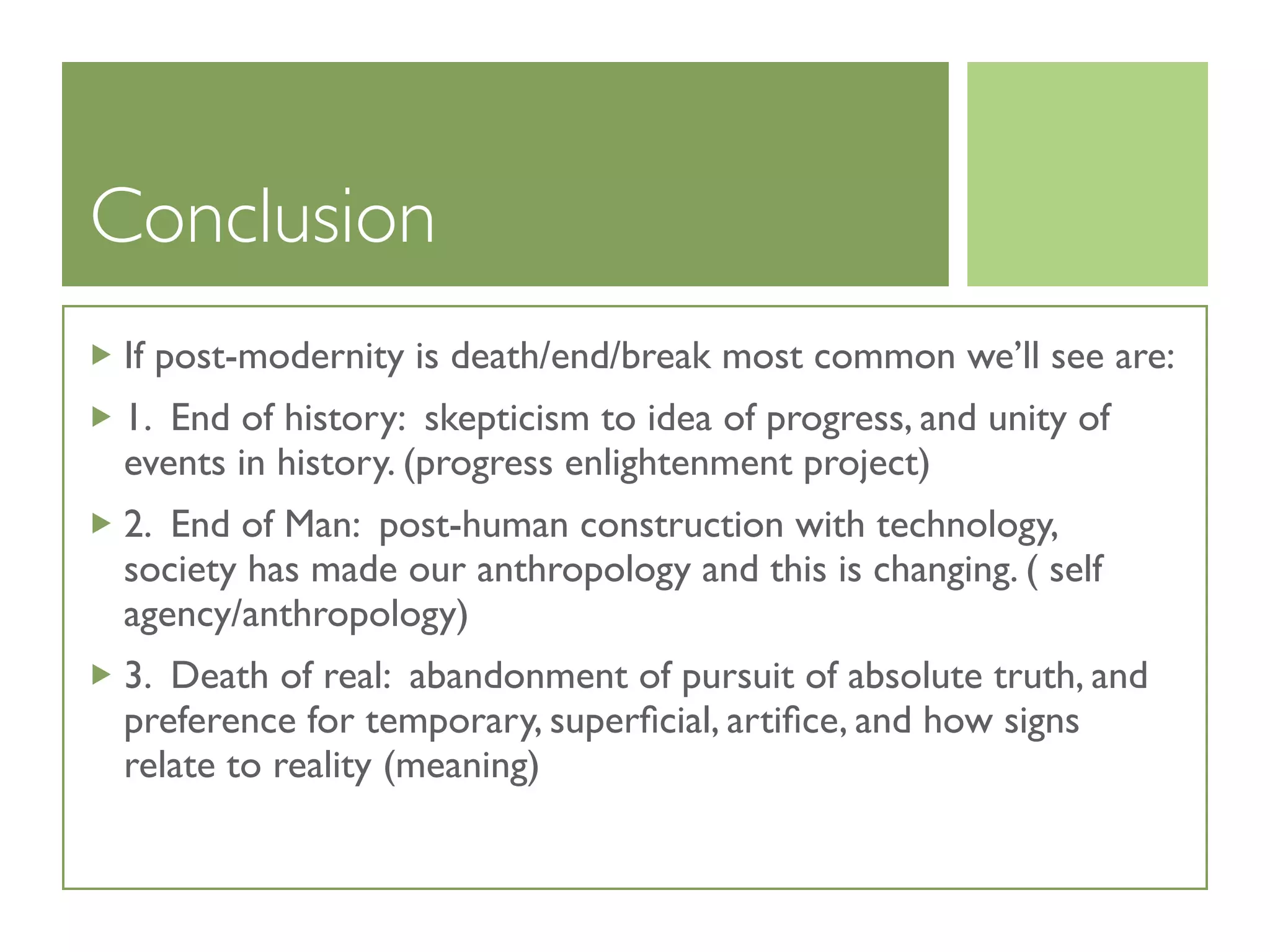 Session Iv Post Modernity