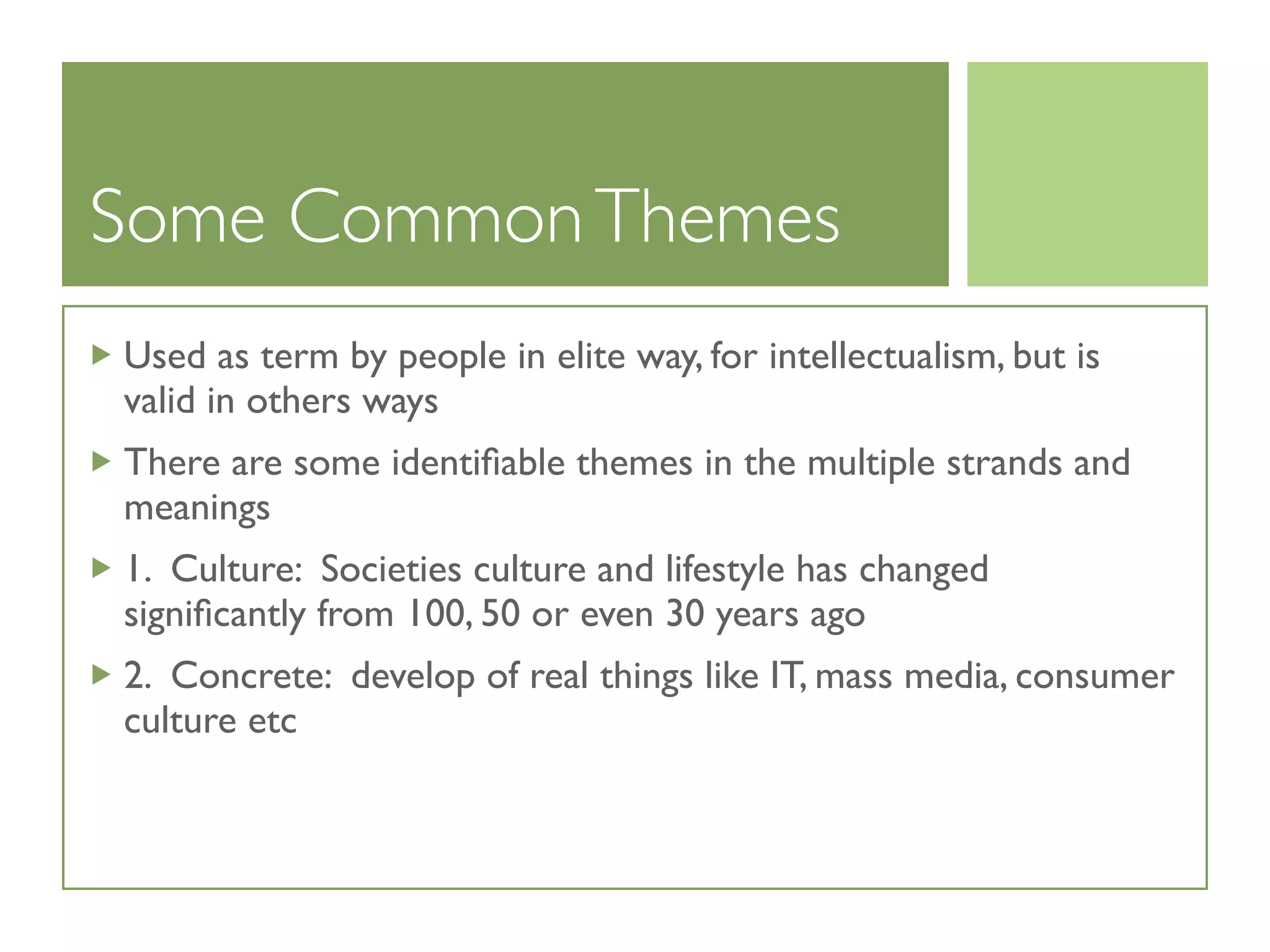 Session Iv Post Modernity