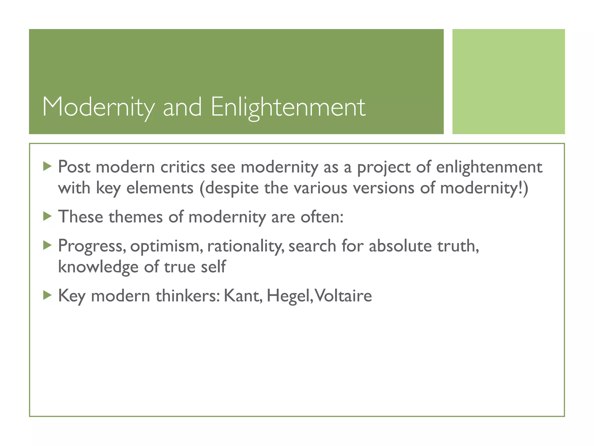 Session Iv Post Modernity