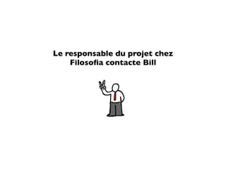 Le responsable du projet chez
    Filosoﬁa contacte Bill
 