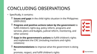 Concluding Rights SESSION NO. 1 FRAMEWORK FOR UNDERSTANDING CHILD PROTECTION AND CHILD ...