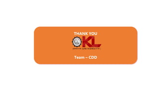 THANK YOU
Team – CDD
 
