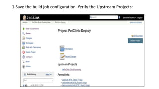 1.Save the build job configuration. Verify the Upstream Projects:
 