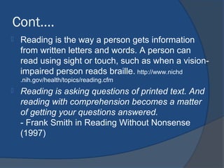 Session on reading | PPT