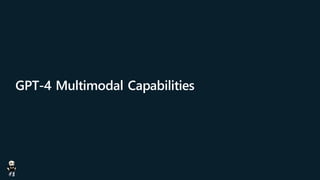 GPT-4 Multimodal Capabilities
 