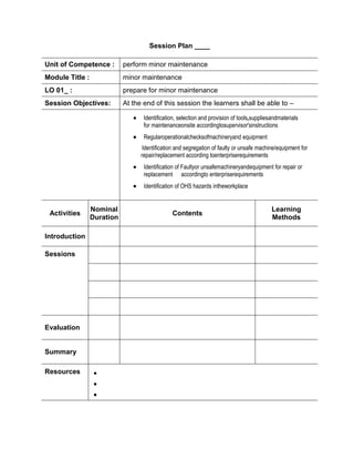 Session plan | DOCX