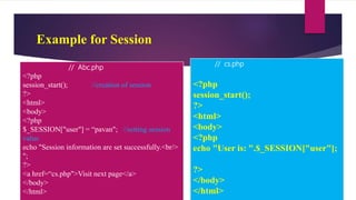 Sessions and cookies in php | PPTX