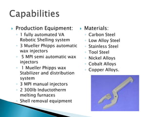 Lamothermic Corp.Represented by: Sessions Co., LLCInvestment Cast Parts