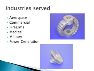 Robotic Ceramic SystemOur Robotic ceramic system is a fully integrated cell. The computer monitors and controls the Kawasaki robot, slurry mixers, rainfall sanders, and conveyer-drying chamber to ensure consistent quality and throughput. Energy, labor, and floor space is minimized in the production of precision ceramic shells.