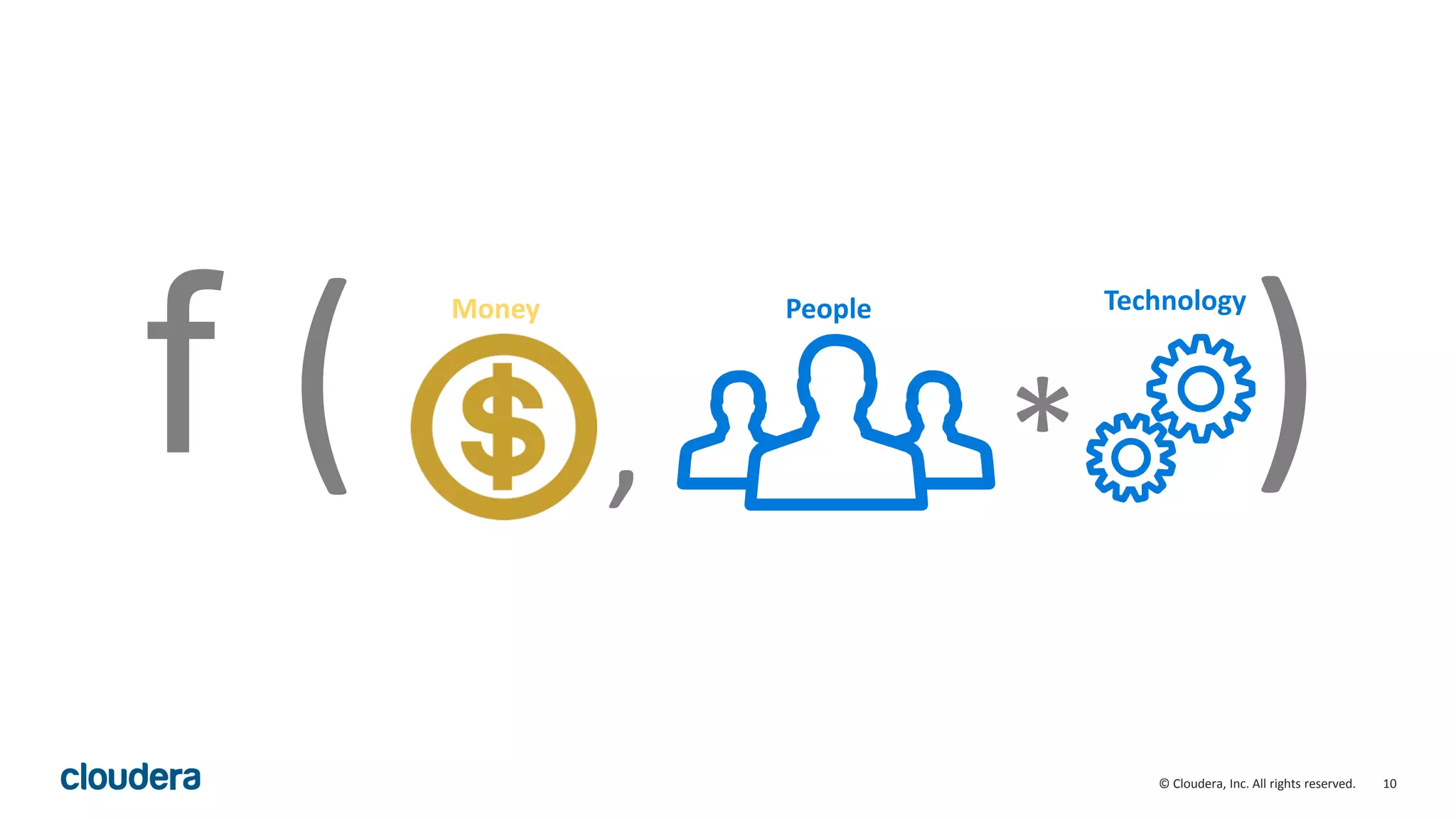 10© Cloudera, Inc. All rights reserved.
*,f ( )
Money People Technology
 