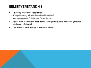 Auftauchen von Spielen folglich in klassischen IT-Zeitschriften