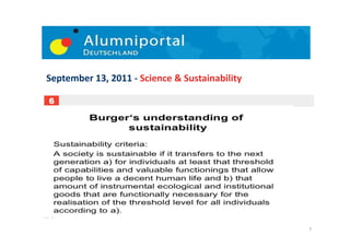 September	
  13,	
  2011	
  -­‐	
  Science	
  &	
  Sustainability	
  

6




                                                                        7	
  
 