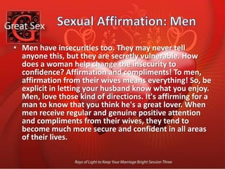 Session Three Great Sex