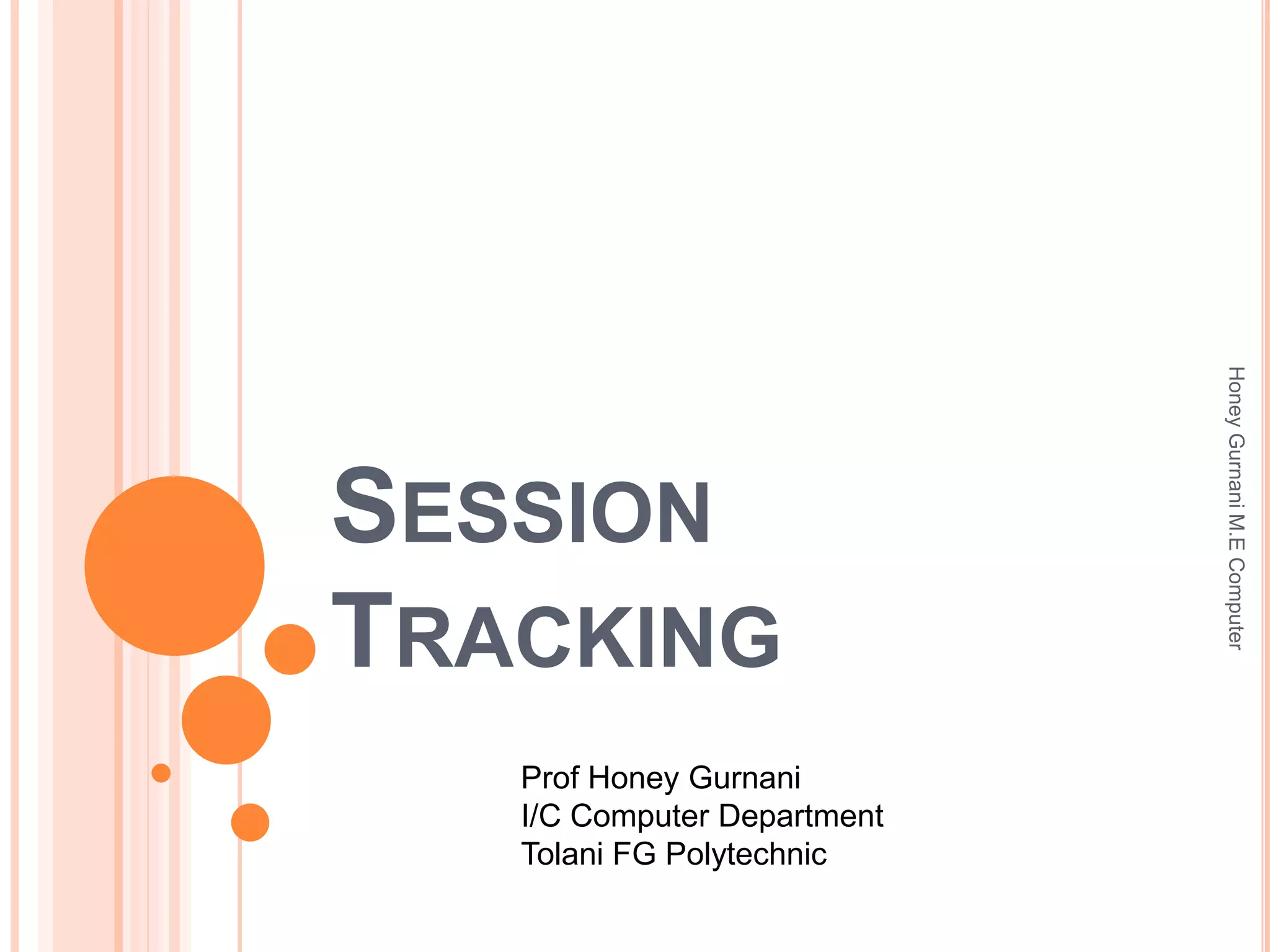 Session tracking In Java | PPT