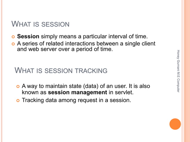 Session tracking In Java | PPTX