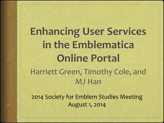 2014 Society for Emblem Studies Meeting
August 1, 2014
 