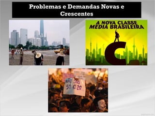 Problemas e Demandas Novas e
Crescentes
 