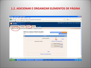 1.2. ADICIONAR E ORGANIZAR ELEMENTOS DE PÁGINA 
