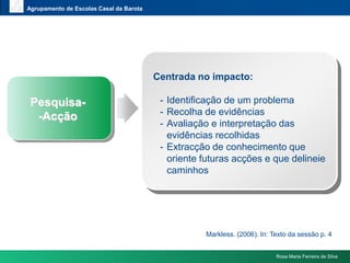 www.themegallery.comAgrupamento de Escolas Casal da BarotaModelo de Auto-Avaliaçãoda BEQuepertinência?	Numa época em que as tecnologias e as pressões económicas acentuam a necessidade de fazer valer o papel e a necessidade de bibliotecas, a avaliação tem um papel determinante, permitindo-nos validar o que fazemos, como fazemos, onde estamos e até onde queremos ir, mas sobretudo o papel e intervenção, as mais-valias que acrescentamos.Texto da sessão – p.5Rosa Maria Ferreira da Silva